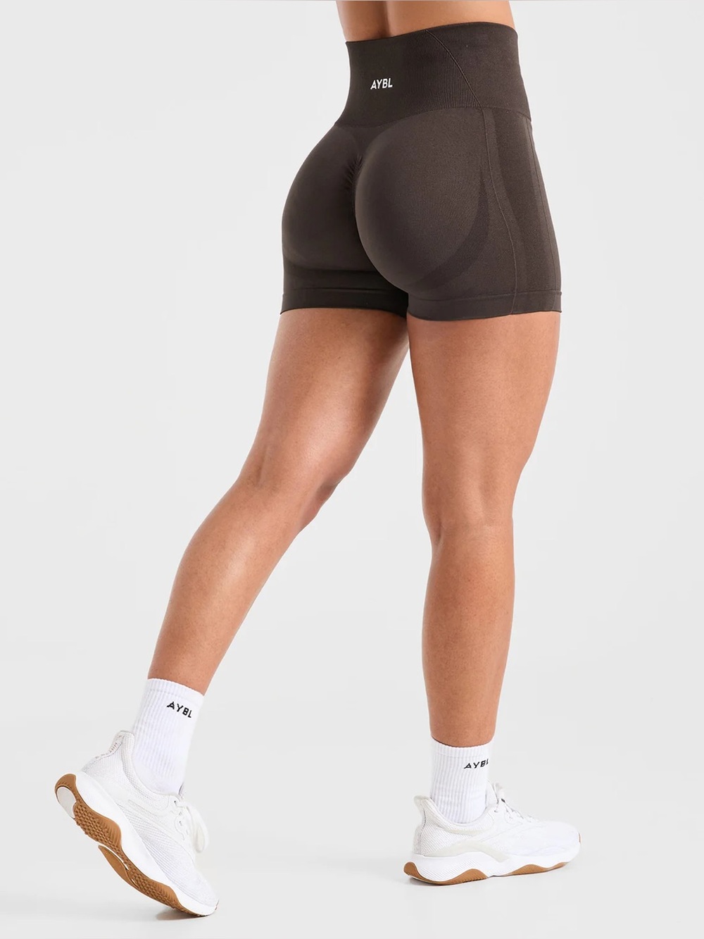 NWT Aybl Women’s Empower Seamless Shorts Color Cocoa Brown